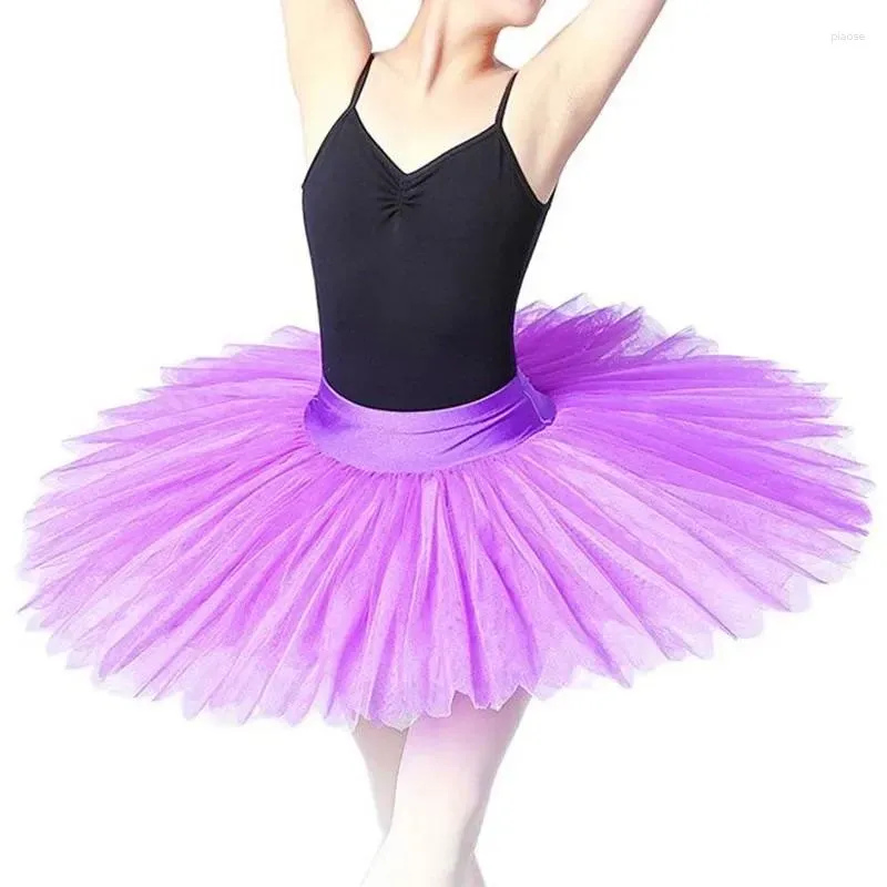 STATH PEUT PLOCOREMENT BALLET TUTUS SKIRS POUR ADULT ENFANT ENFANT RIGE MESH PANCAKE DANSE GIRLES ENCORE LES ENFANTS BLANC SWAN LAKE