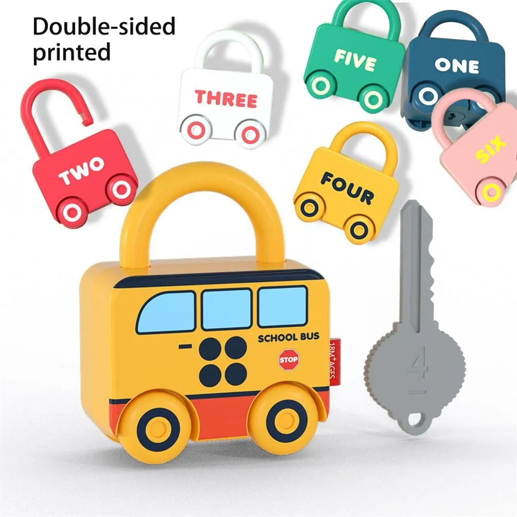 DHgate.com:Montessori Wooden Learning Locks with Keys: Counting ...