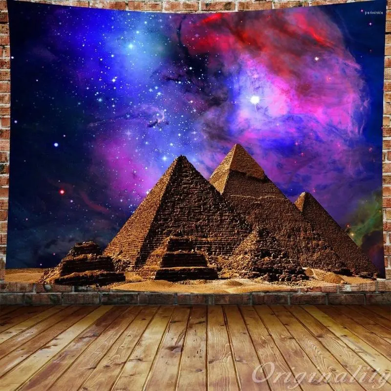 Tapestries Heilig Pyramid Tapestry Egypte sterrenhemelige muur ophangen voor woonkamer slaapkamer slaapkamer huisdecoraties