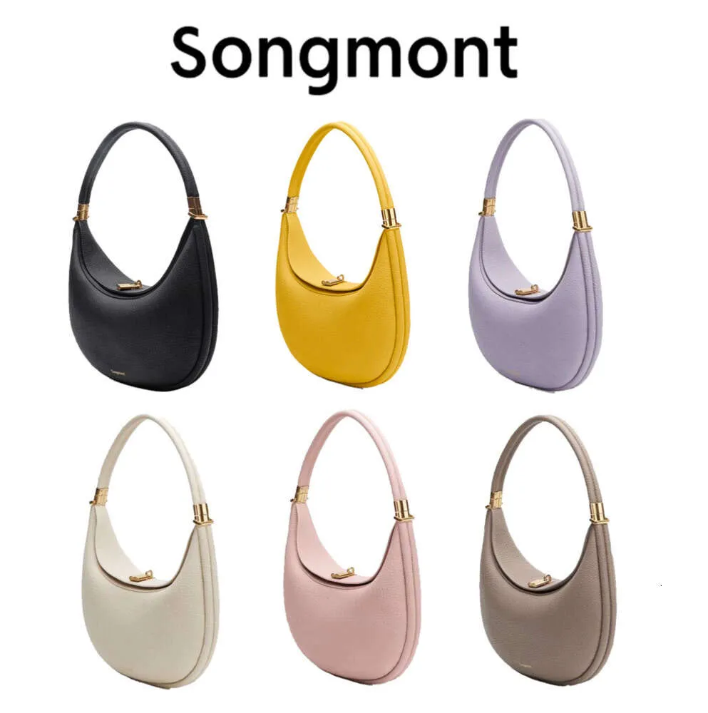 Moda Songmont Crescent Luna Designer Bag Strap Womens Mens Luxurys Bolsa Crossbody Half Moon Bols