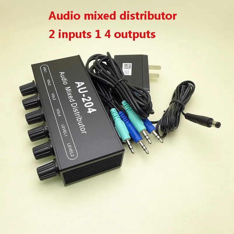 Mixer Stereo Audio Signal Signal Board 2 Way Way 4 Way Output Drive Power Power Amplifier Mixing AMP Board W التحكم في النغمة