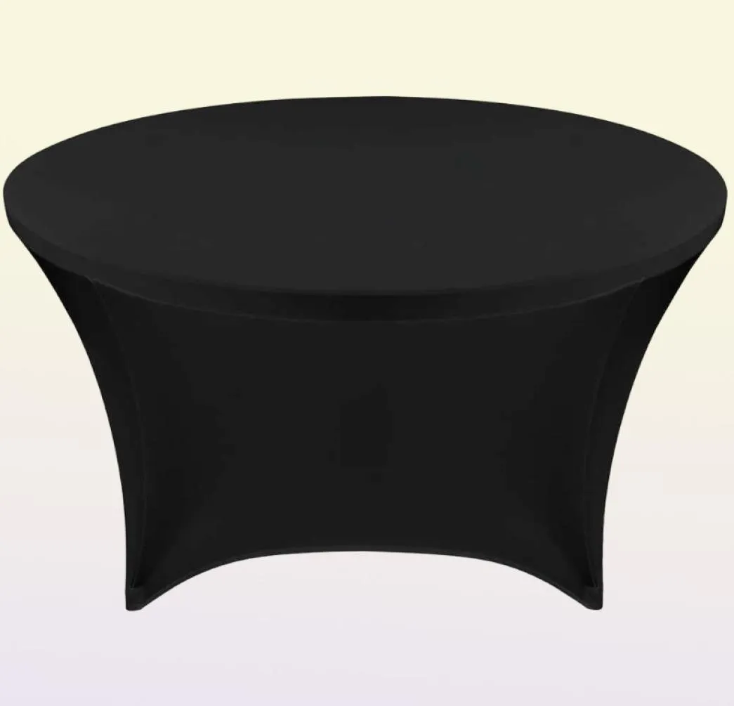 Столовая ткань круглый спандекс. Установленная таблица с высокой растяжкой для коктейльной столовой ткани рождественское свадебное мероприятие El Buffet4058116