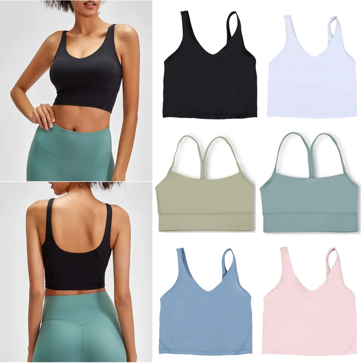 Summer Bralette Womens Tank Tampo Tampa de Tampa Fitness Feminino Roupa ioga Roupas Meninas Meninas Rujas Esportivas Esportes Bras Camisoles Tanques Tampa Tanque de Designer