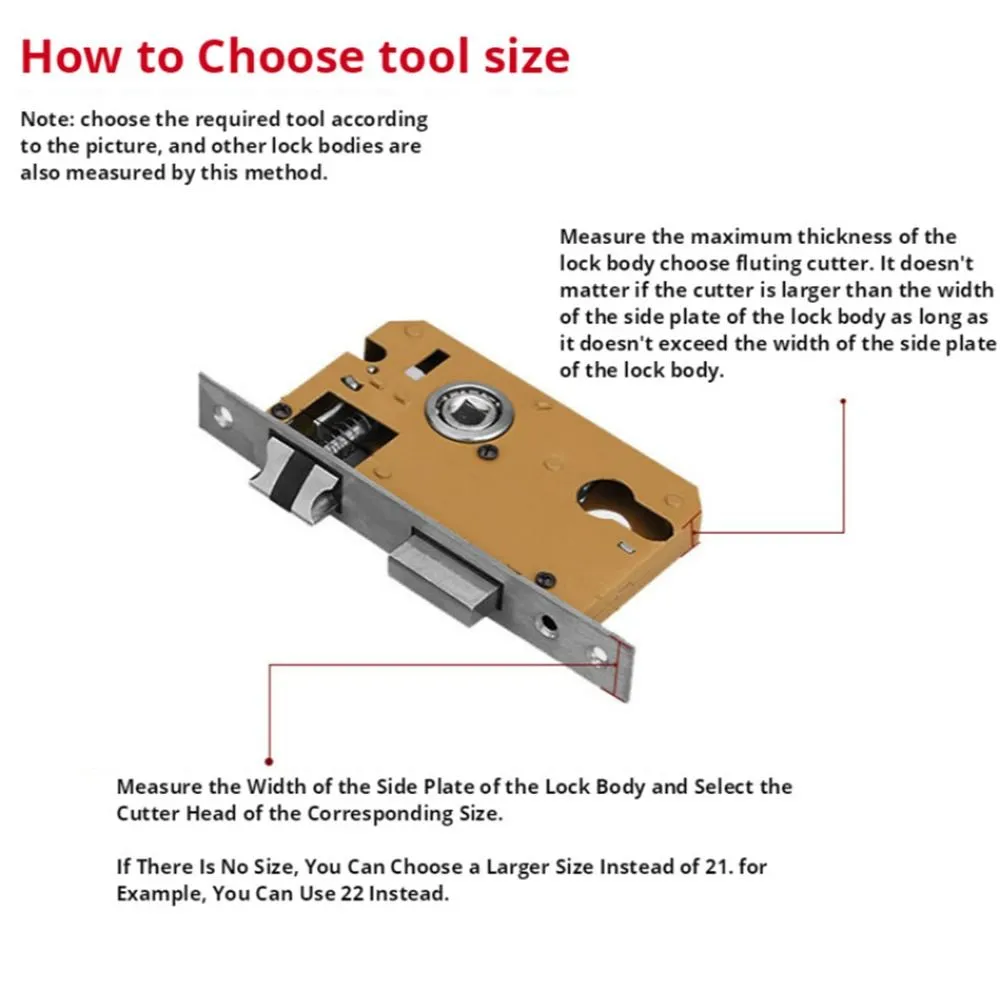 10mm Shank Wooden Door Lock Slotting Cutter CNC Router Bit for 16.5 ...