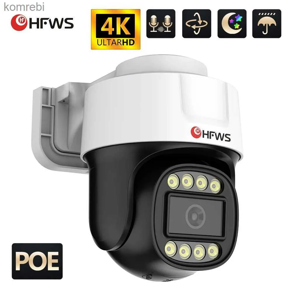 PTZ -Kamera für Sicherheitsprotekte Kamera 4K POE PTZ CCTC Outdoor Bidirectional Audio 8MP Überwachungskamera wasserdichtes externes Video -Überwachung Kit C240412