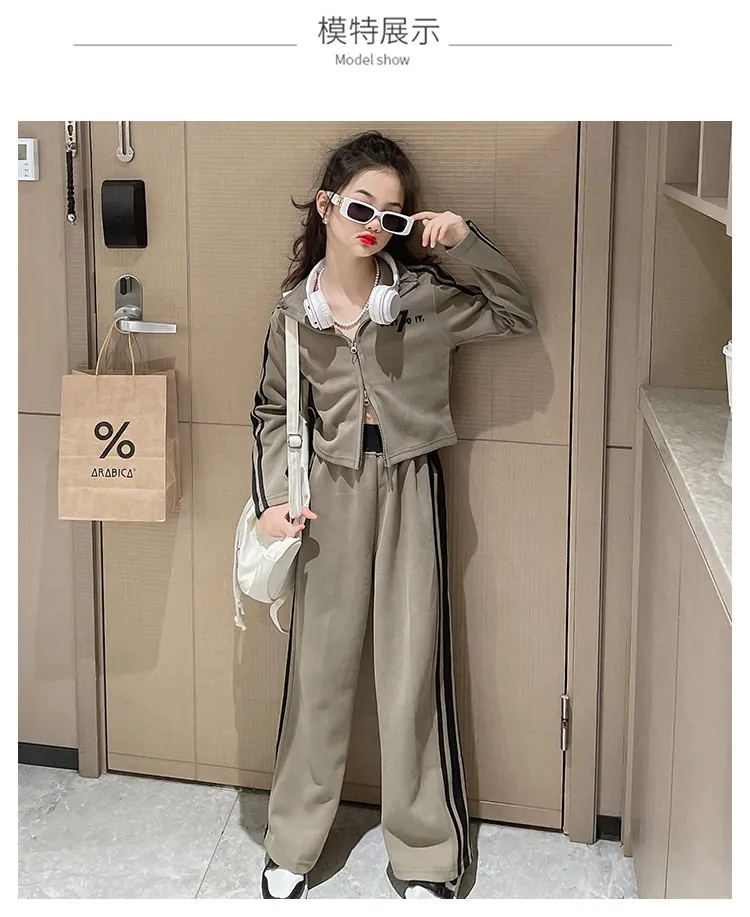 DHgate.com:Cozy Autumn Vibes: Casual Wide-Leg Tracksuit for