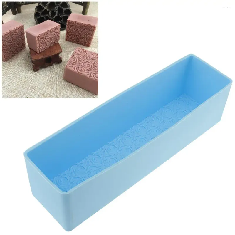 Bakvormen rechthoekige rozen Loaf Soap Silicone Diy Cold Processing Cake Tool