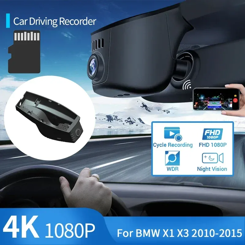 Pour BMW X1 E48 X3 F25 2010 2012 2013 2014 2015 HD CORDING Recordier Aménagement Caméra DVR WiFi Enregistreur vidéo Dash Cam Auto Accessoires