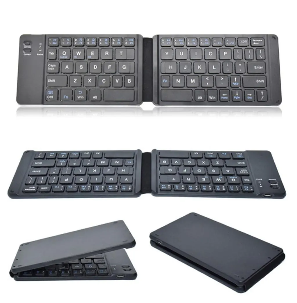 Keyboards sans fil Bluetooth Portable Mini Fold pour WindowsAndroidIostablet iPadphone Lighthandy6400337