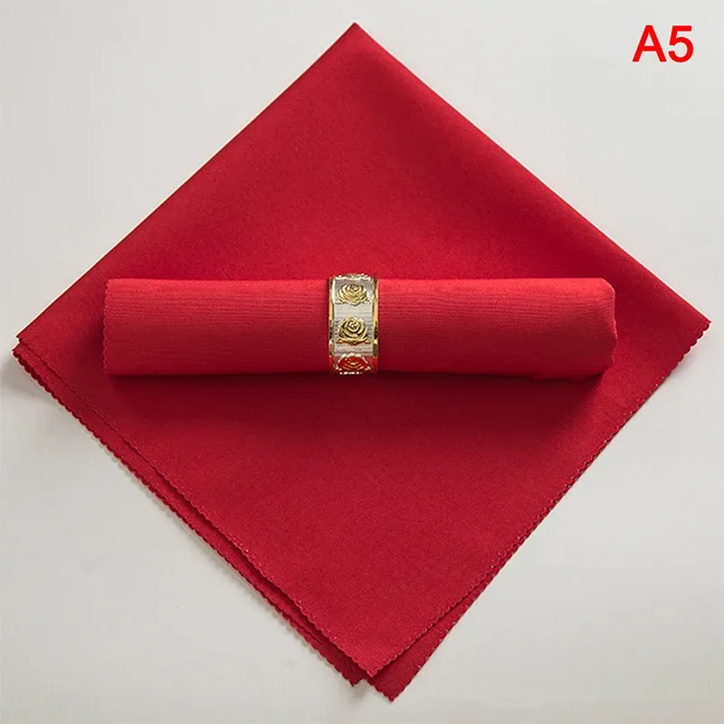 Lot De 12 Serviettes De Table En Polyester - 48x48 Cm - Blanc - Pour Noël, Mariage, Dîner élégant