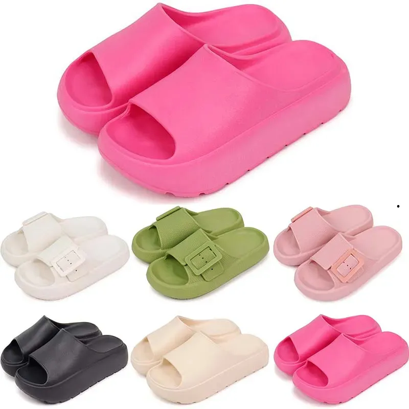 Men Women Designer Sandals Slides Black White Pink Summer Slippers