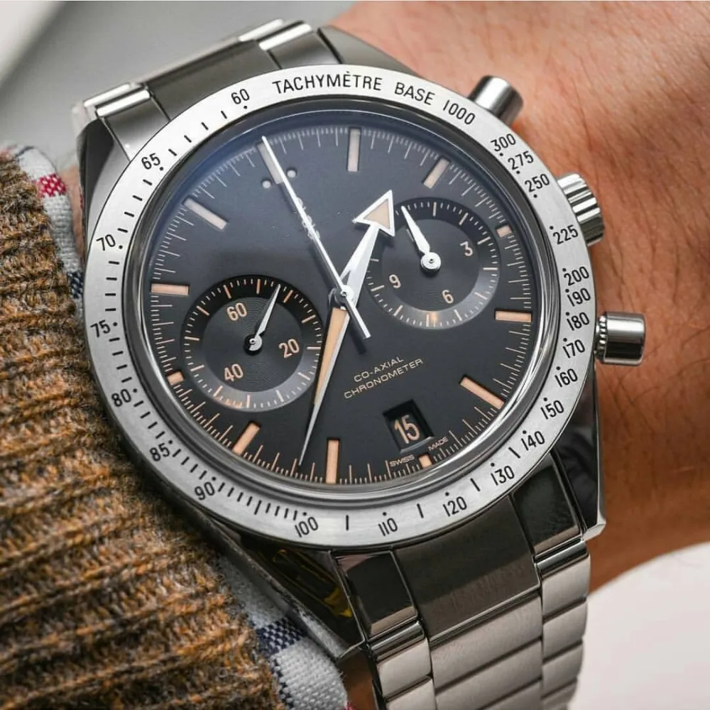 오리지널 남성 시계 OME Speedmasters 57 크로노 그래프 디자이너 시계 Menwatch 고품질 럭셔리 시계 박스 Montre de Luxe Dhgate New