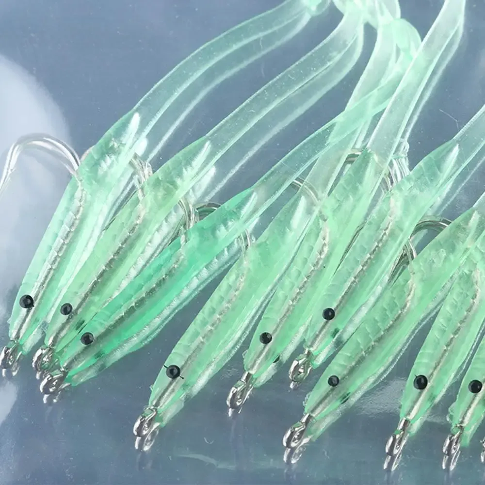 10-Pack Luminous Soft savage gear sand eel with Hooks...