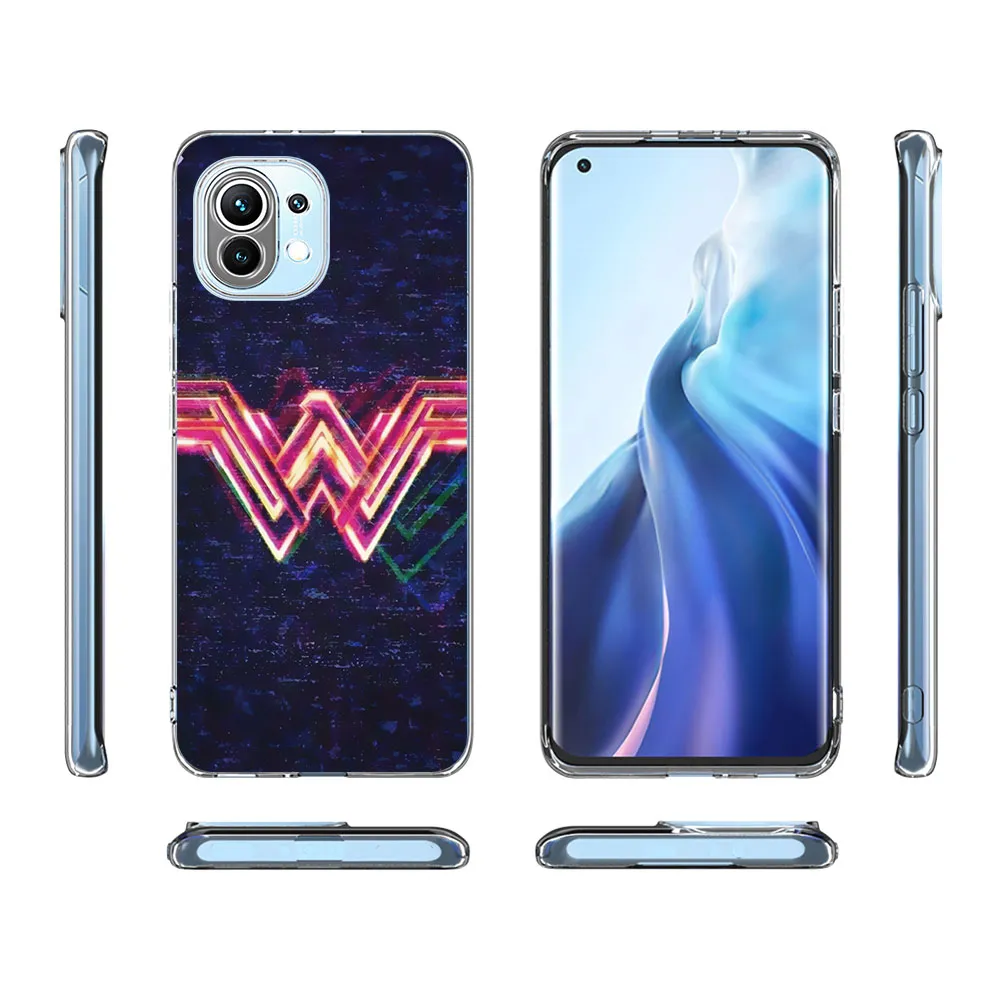 Wonder Woman Logo Helden Telefonfall für Xiaomi Mi 12t 11t 13 11 Lite 5G 10T 9 9T 12 12x 11i 8 Anmerkung 10 Pro CC9 A2 A3 CC9E TPU -Abdeckung