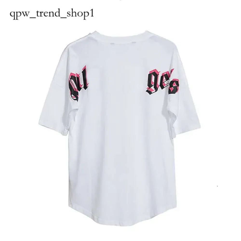 Designer palmvinklar t shirt lyx varumärke klädskjortor bokstäver ren bomull kort ärm vårens sommartider kvinnor kvinnor tees svart/vit s-x 595
