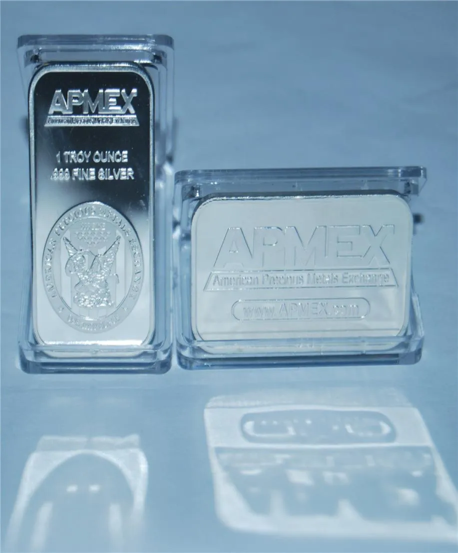 5pcslotアメリカの貴金属交換Apmex 1 oz 999メッキシルバーbar8177051