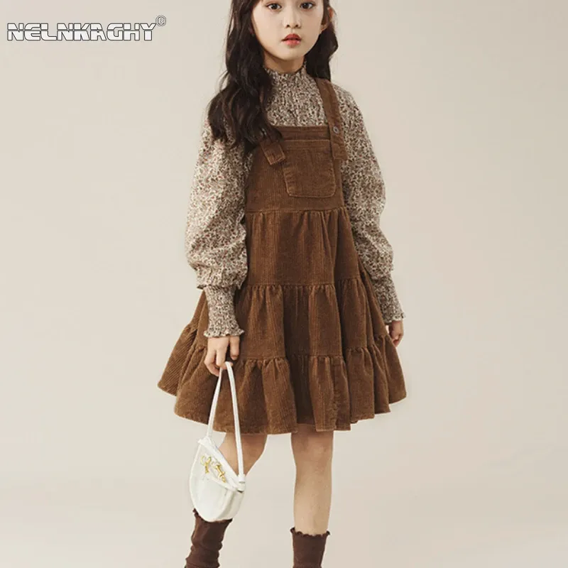 brown corduroy dress toddler Corduroy Jumper  Little Bows To Toes