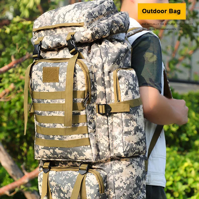 Zaino Trekking Impermeabile 80L Aaweal – Grande Da Escursionismo Militare