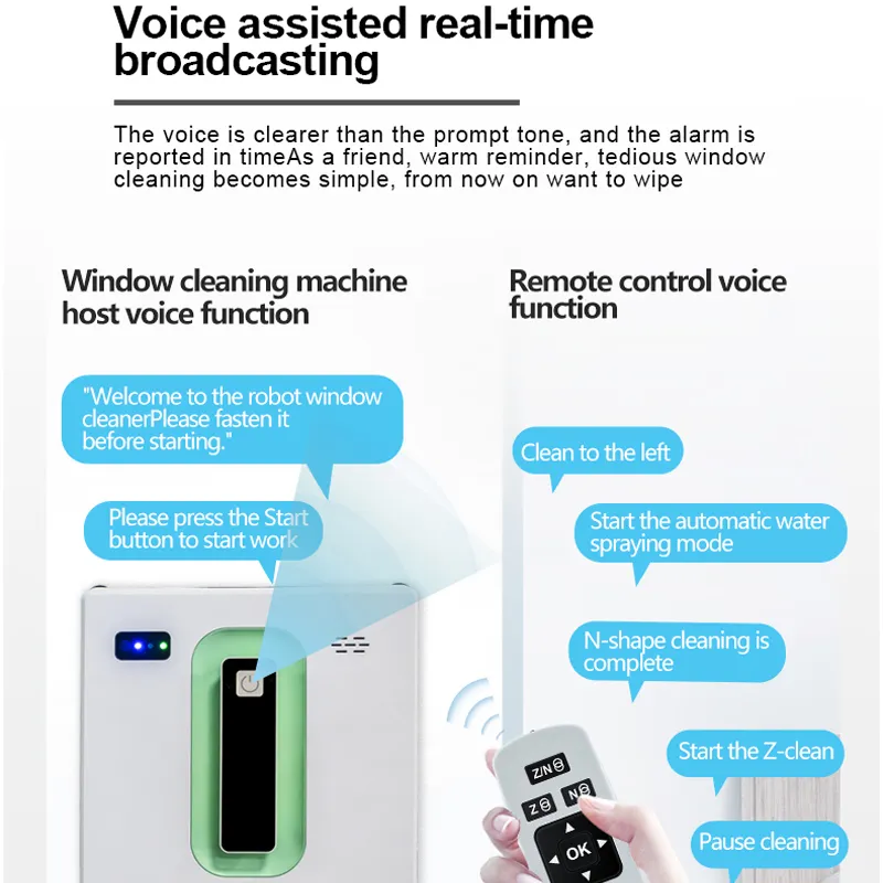 Smart Window Cleaning Robot Vacuum, App-Controlled, Auto-Spray, Dual ...