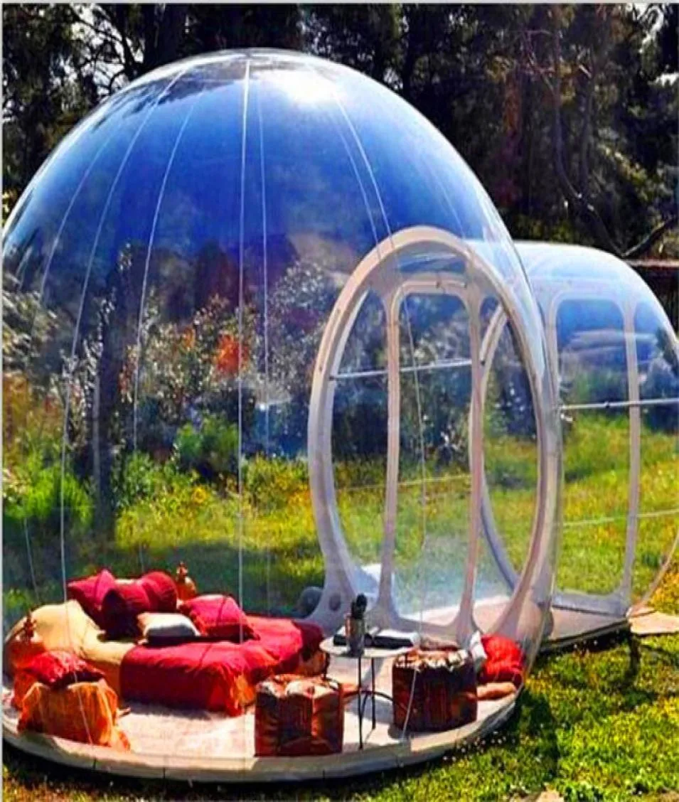 Fläkt Uppblåsbar bubbeltält för 3 m dia bubbla el för mänskligt transparent igloo tält Promotion 3658805
