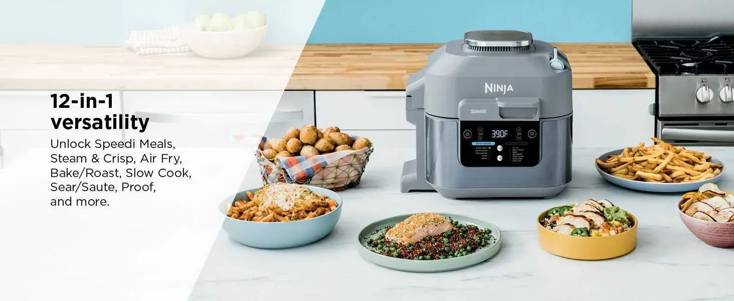 12-in-1 versatility Unlock Speedi Meals, Steam & Crisp, Air Fry, Bake/Roast, Slow Cook