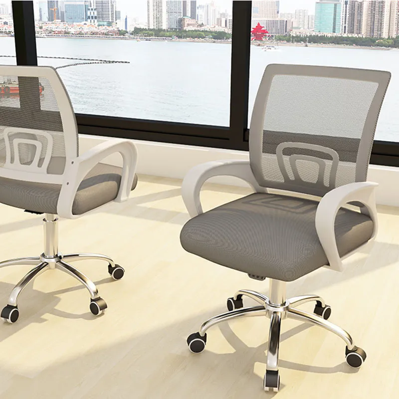 Silla de oficina moderna ajustable ruedas móvil Vuelas ergonómica silla de oficina acrílico giratriz de la oficina muebles de oficina