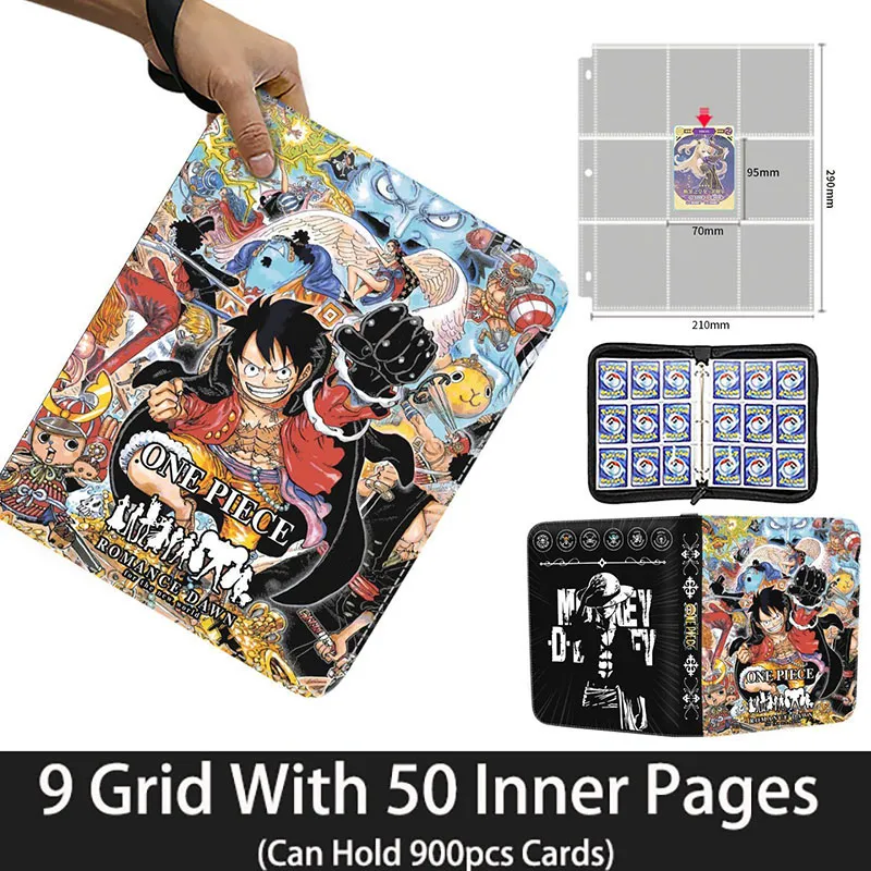 One Piece Cards Binder Holder with Zipper Double-Sided Pockets for 400 or  900 Trading Cards from Dhgate Bookmark - price 29.97