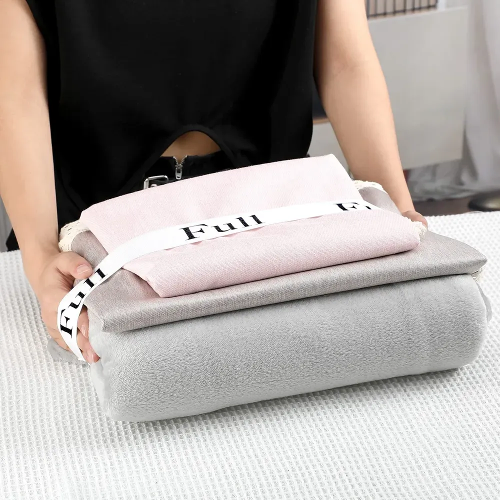 4pcs Sheet Organizer Bands, 4 Styles Elastic Sheet Storage Organizer Sheet Linen Labels King Queen Twin Full Bedding Organizer Keeper Straps For