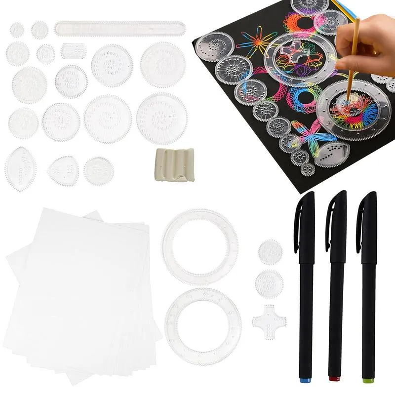 Spiral Graph Art Kit: Multifunctional Drawing Ruler for DIY Arts and ...