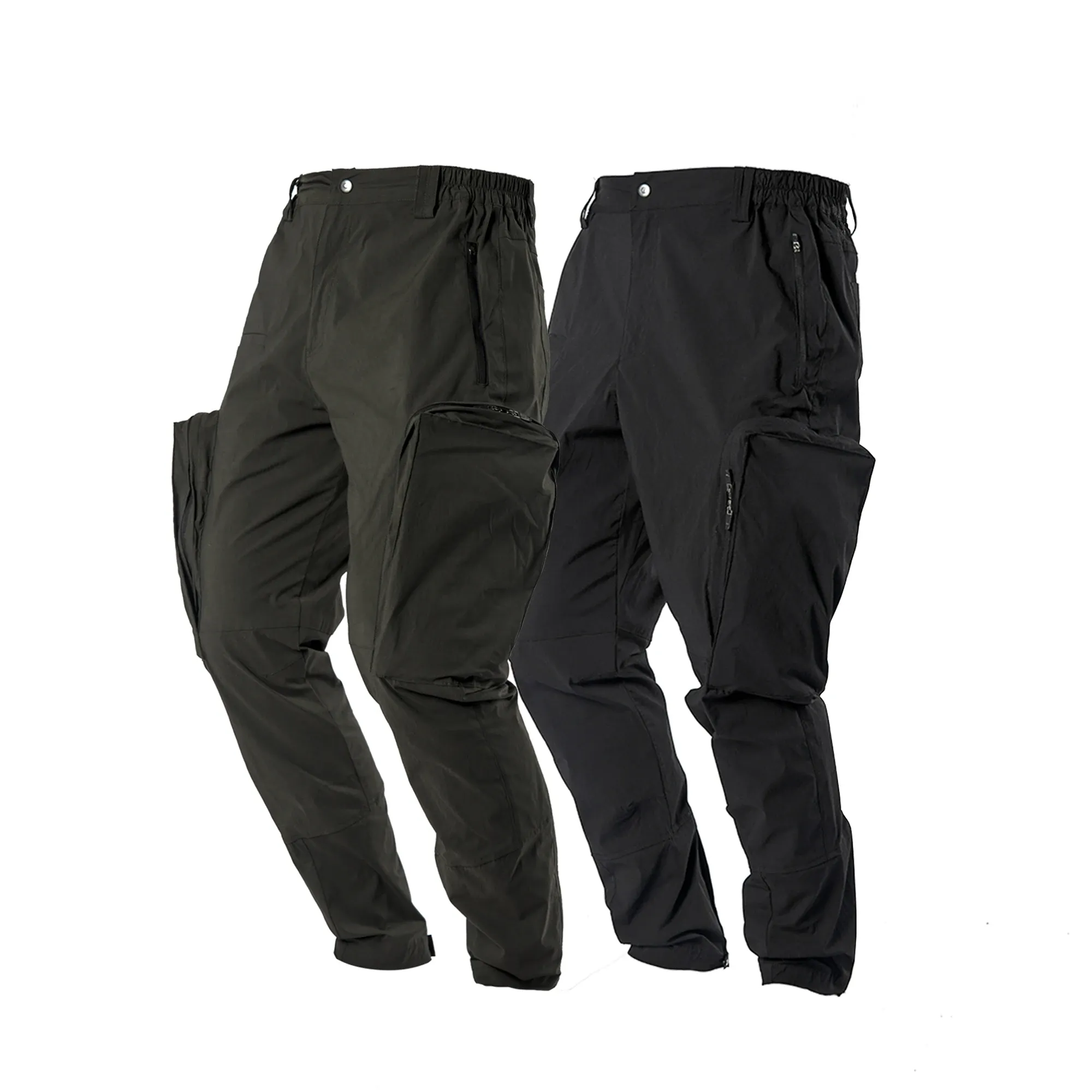 Pantaloni pantaloni da carico a tasche laterali larghi nascosti tasche ykk zippers allievo technowwear estetico futuristico streetwear