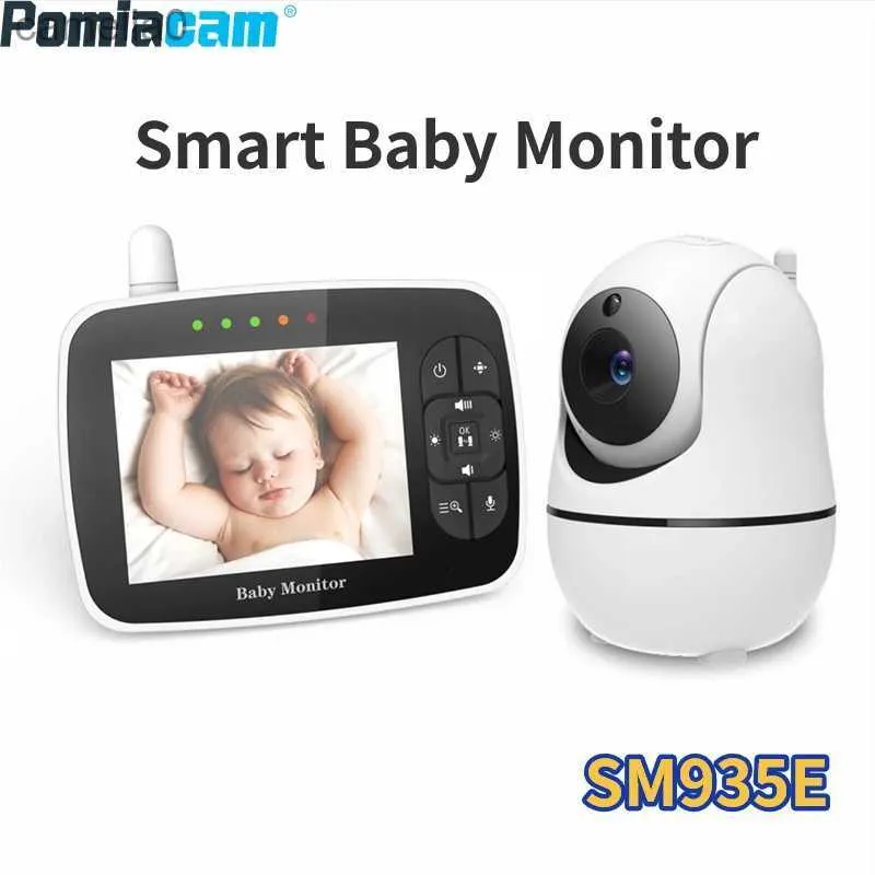 Baby moniteurs 720p Couleur de 3,5 pouces écran LCD Moniteur bébé Mobile WiFi Protection de sécurité Baby Monitor Vision nocturne SM935EC240412