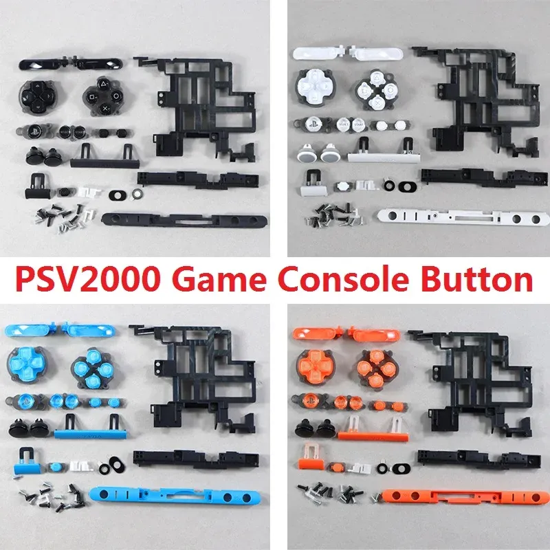 Accessoires Bouton Set Full pour PS Vita PSV 2000 Black WhiteBlueorange PS Vita Game Console Case Accessoires Fonction LR Shell Key