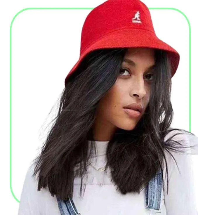 Fashion Kangol Kangaroo Ricamo del marchio Fisherman Hat Dome Asciugamano Women039s Hatt Panama Lady Cap Internet Celebrity Bob 4525209