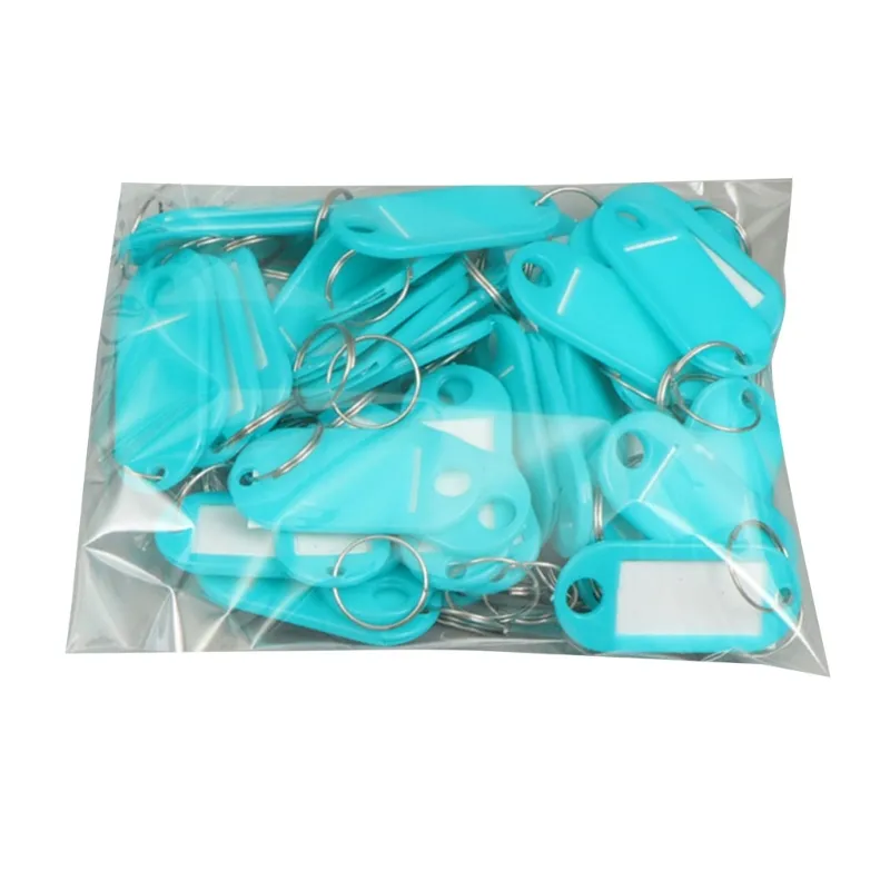 67JE Keychain Label Tags with Split Ring for Keys and Luggage ...