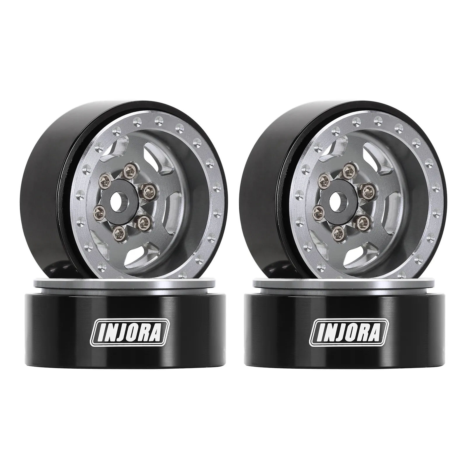INJORA Jantes Beadlock 1.3 En Aluminium Pour TRX4M SCX24 - Performance Et Look !
