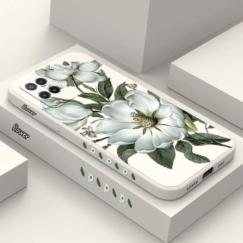 Wild Flowers Silikon -Telefonkoffer für Oppo A15 A15S A16 A16K A76 A77 A78 A53 A54 A55 A92 A94 A95 A83 F19 Cover