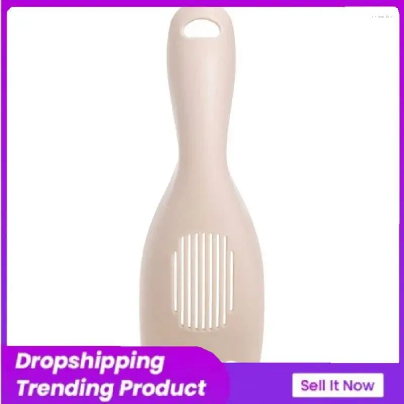 Löffel Multifunktional Reis Scoop komfortable Griff Haushaltsprodukte Waschen Löffel Dig Zahndesign Weiß Beige 30g