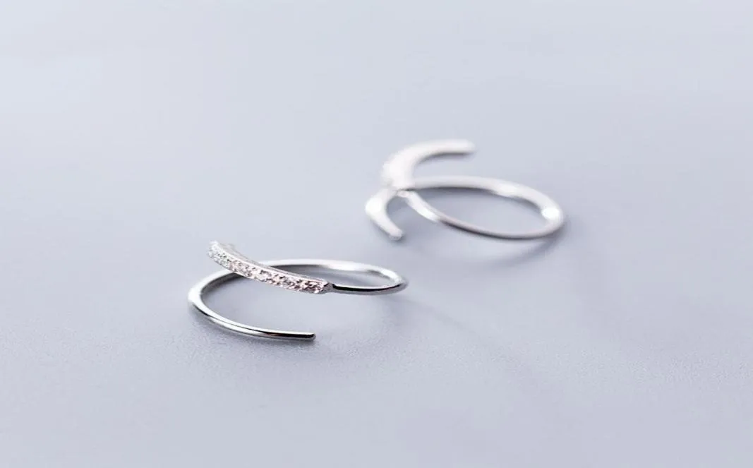 Boucles d'oreilles en argent sterling solides 925 Boucle d'oreille de haute qualité pour les femmes Fashion Tiny Zircon Jewelry de Noël Présent 2204148