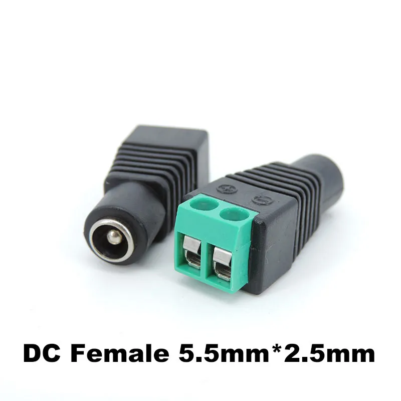 6 Inch DC Power Extension Cable - Male To Female 2.1mm X 5.5mm Plug, 18AWG For CCTV