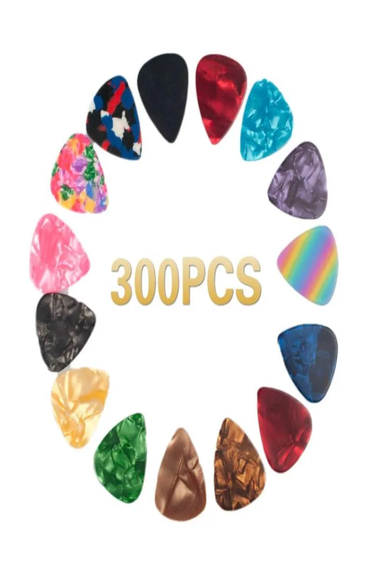 NAOMI Guitar Picks 300PCS Guitar Picks Plectrum Various Colors 6 Thickness Pick Box Guitar Parts Accessories New8636216