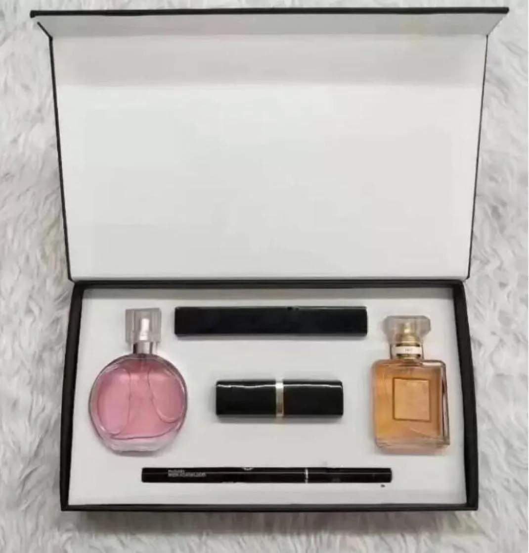 Топ 5 в 1 макияж подарочный набор парфюм -косметики коллекция тушь для туши для глаз для глаз Parfum Parfum Kit3780124
