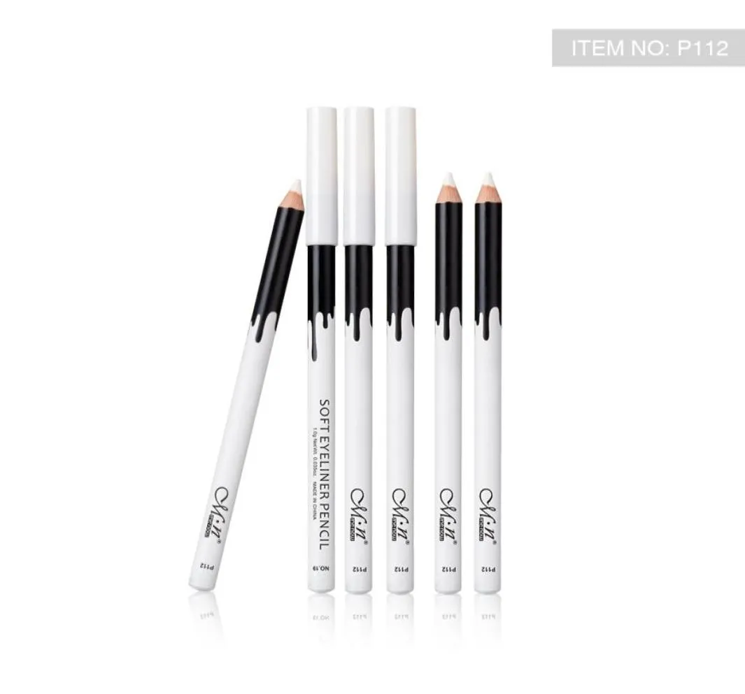 Menow P112 12 pezzi di trucco in legno setoso Legno cosmetico cosmetico bianco morbido eyeliner Matip Evidenziatore Pencil9515229