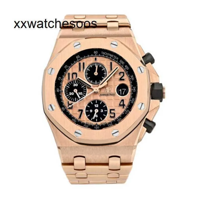 Men Top App Factory AP Automatic Watch AudempiGues Royal Oak Offshore Watch 42 mm en or rose rose or