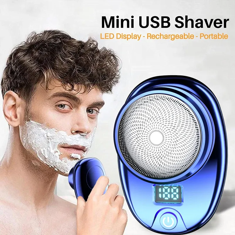 Shavers USB Mini rasoio con indicatore di carica a LED Termer Trerimmer Portable Electric Face Face Face