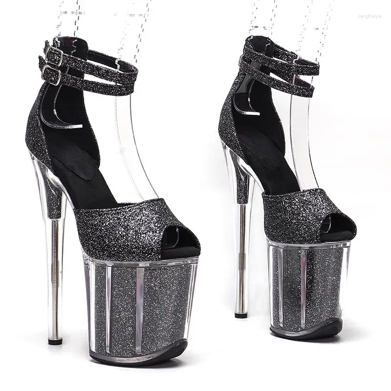 Dance Shoes Fashion 20CM/8inches Glitter Upper Plating Platform Sexy High Heels Sandals Pole 112