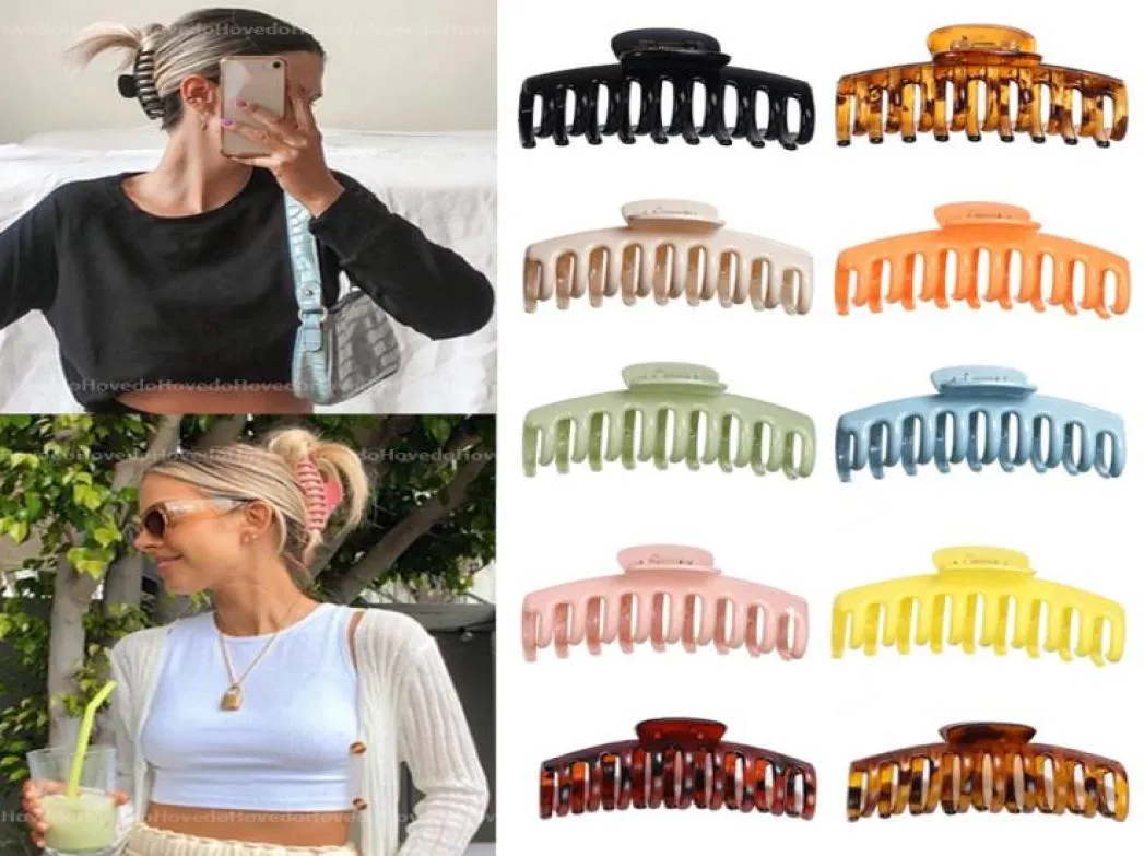 Solid Color Claw Clip barrettes Large Barrette Crab Hair Claws Bath Ponytail Clip For Women Girls Accessories Gift1968527