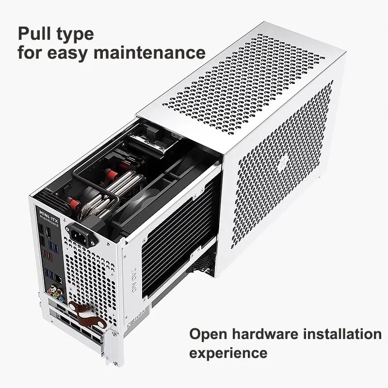 Mini ITX PC Case All Aluminum SFX Power, Pull Out Type Mini ITX PC Case All Aluminum SFX Power, Pull Out Type