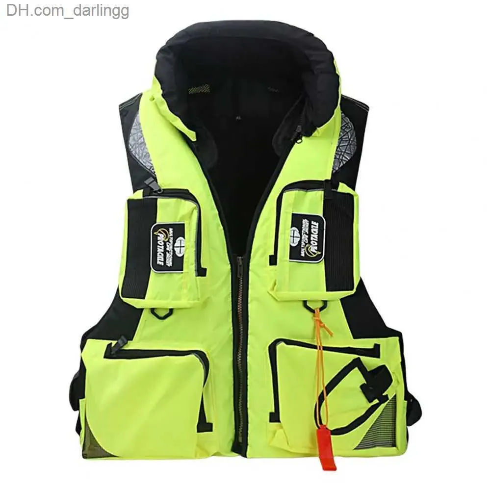 Life Vest Buoy Lifesaving Vest med flera fickor avtagbar stor flytande dykning Assistant