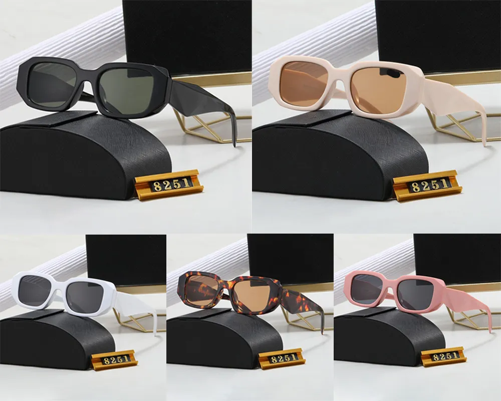 Nu designer solglasögon klassiska glasögonglasögon utomhus strand solglasögon för man kvinna blanda färg valfri triangulär signatur med låda
