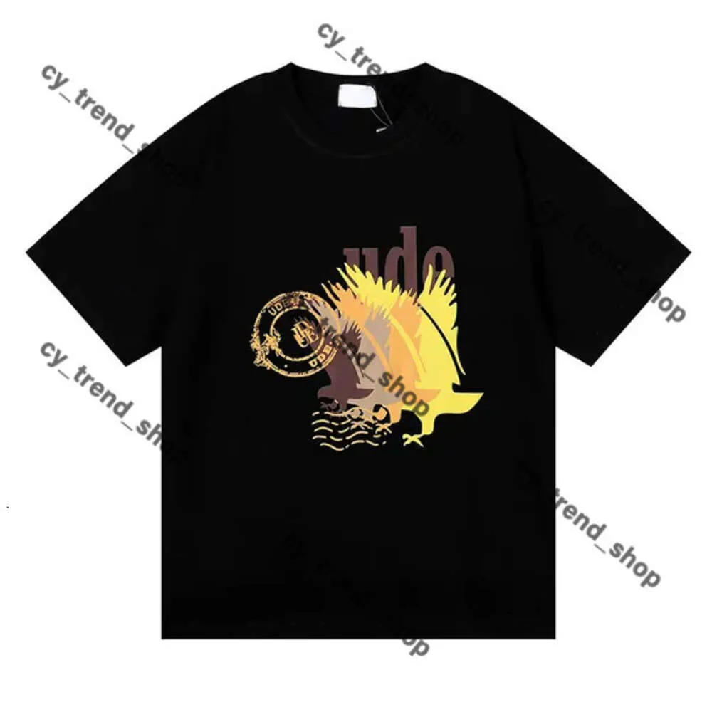 デザイナーメンズTシャツRhudeショートバスケットボールショートパンツシャツSサマービーチレターメッシュストリートファッションスウェットパンツRhode Shird Ruhde Tshirt Hell Star Shirt 656